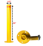 Yellow Flexible Bollard with Base Plate