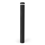 Black Schedule 40 Flat Cap In Ground Fixed Safety Bollard