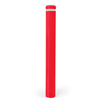 Red Schedule 40 Flat Cap In Ground Fixed Safety Bollard