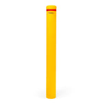 Yellow Schedule 40 In-Ground Fixed Safety Bollard with Flat Cap