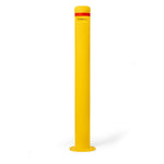 Yellow Base Plated Fixed Safety Bollard