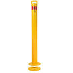 Yellow Base Plated Removable Bollard