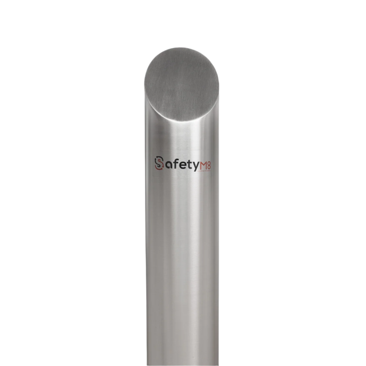 Fortmax stainless steel in-ground bollard installed in parking lot