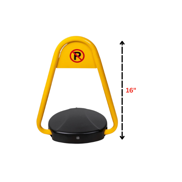 Yellow Base Plated Remote Controlled Parking Bollard