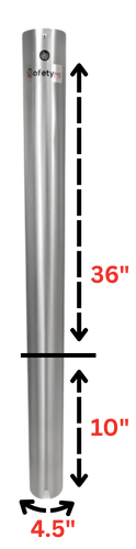 Stainless Steel In Ground Removable Safety Bollard
