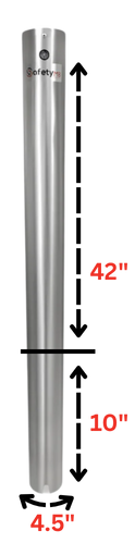 Stainless Steel In Ground Removable Safety Bollard