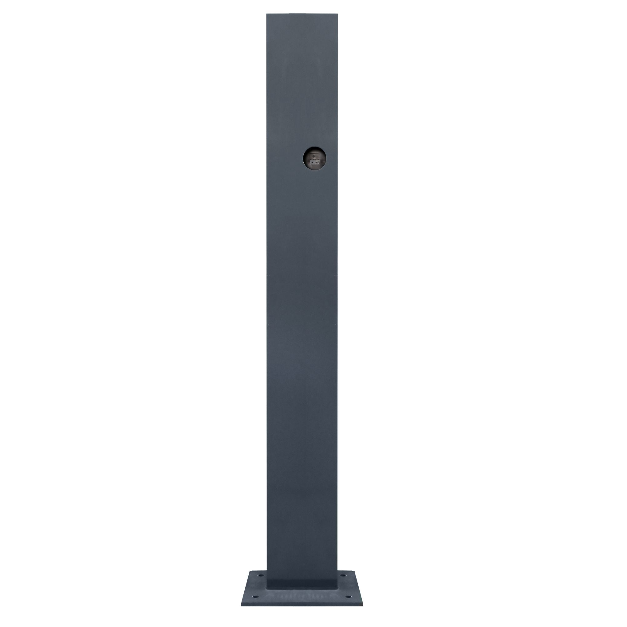 Powder-coated aluminum pedestal for EV charging stations