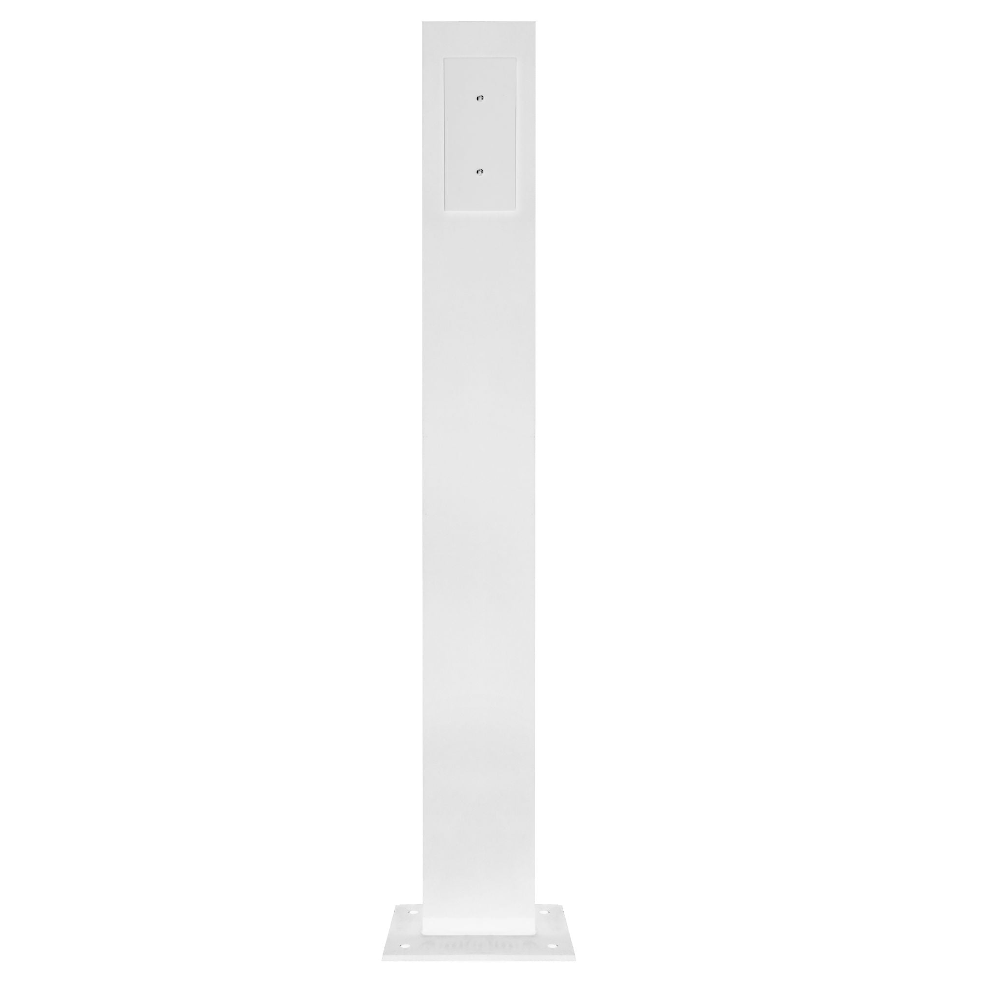 Commercial slim EV charger pedestal with modern styling
