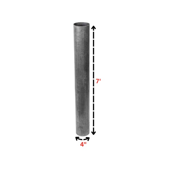 Stainlesss bollard 4" by 7'
