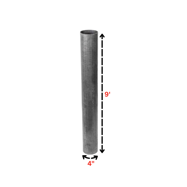 Stainlesss bollard 4" by 9'