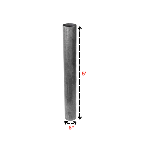 Stainlesss bollard 6" by 5'