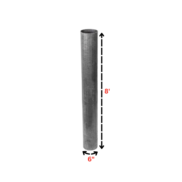 Stainlesss bollard 6" by 8'
