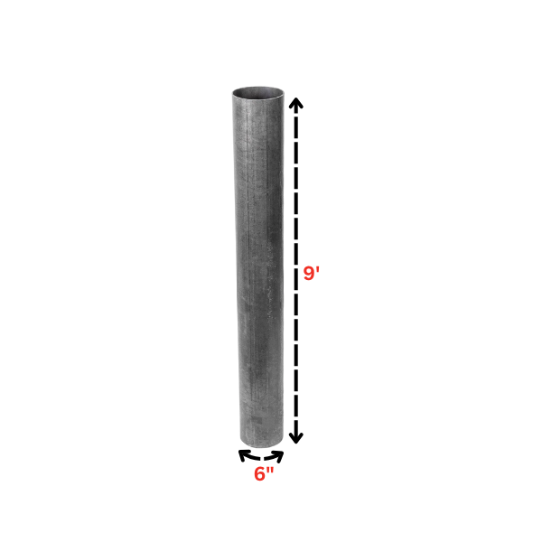 Stainlesss bollard 6" by 9'